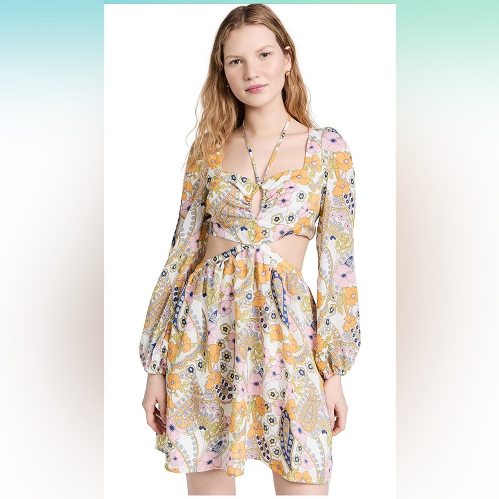 WAYF hart cutout babydoll dress